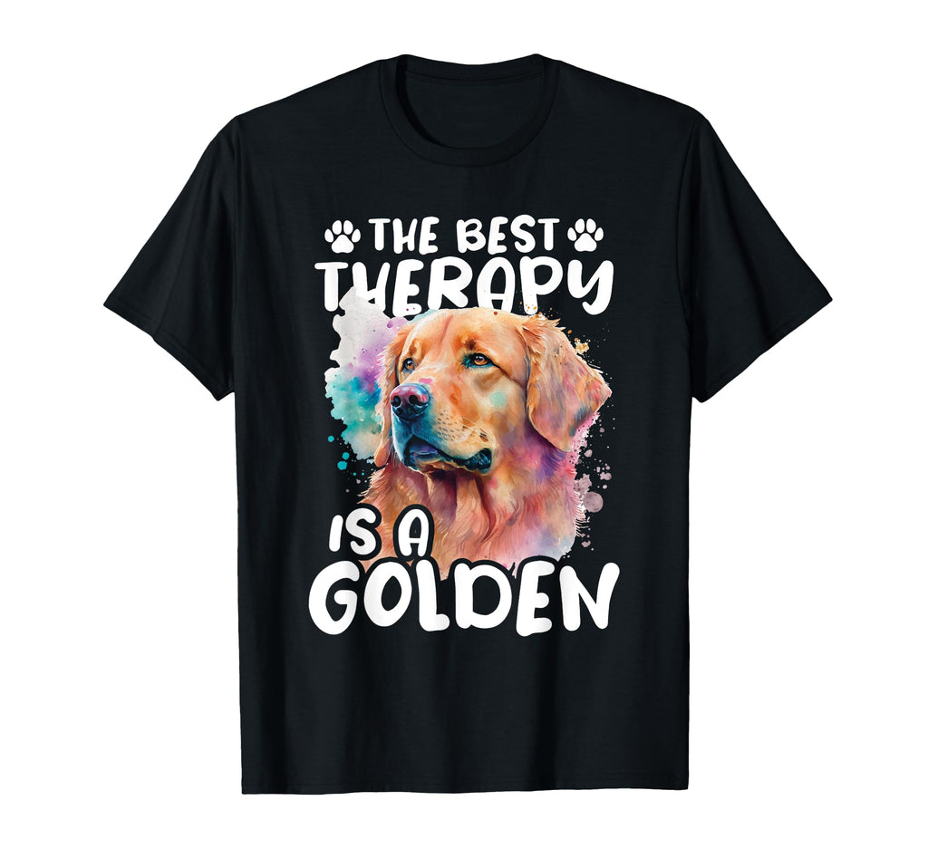 Best Therapy Is Golden Dog T-Shirt - Casual Everyday Wear Men Women - T-Shirt, Sweatshirt, Hoodie