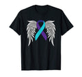 Ribbon Angel Wings Suicide Awareness T-Shirt - Graphic Print for Adults - T-Shirt, Sweatshirt, Hoodie
