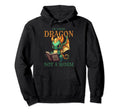 Im Book Dragon Bookworm Bookish Reader Hoodie - Minimalist Print for Adults - T-Shirt, Sweatshirt, Hoodie