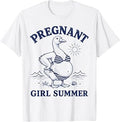 Pregnant Girl Summer Funny Goose Bikini Beach Women Retro T-Shirt Unisex T-shirt, Sweatshirt, Hoodie, Long Sleeve Tee - T-Shirt, Sweatshirt, Hoodie