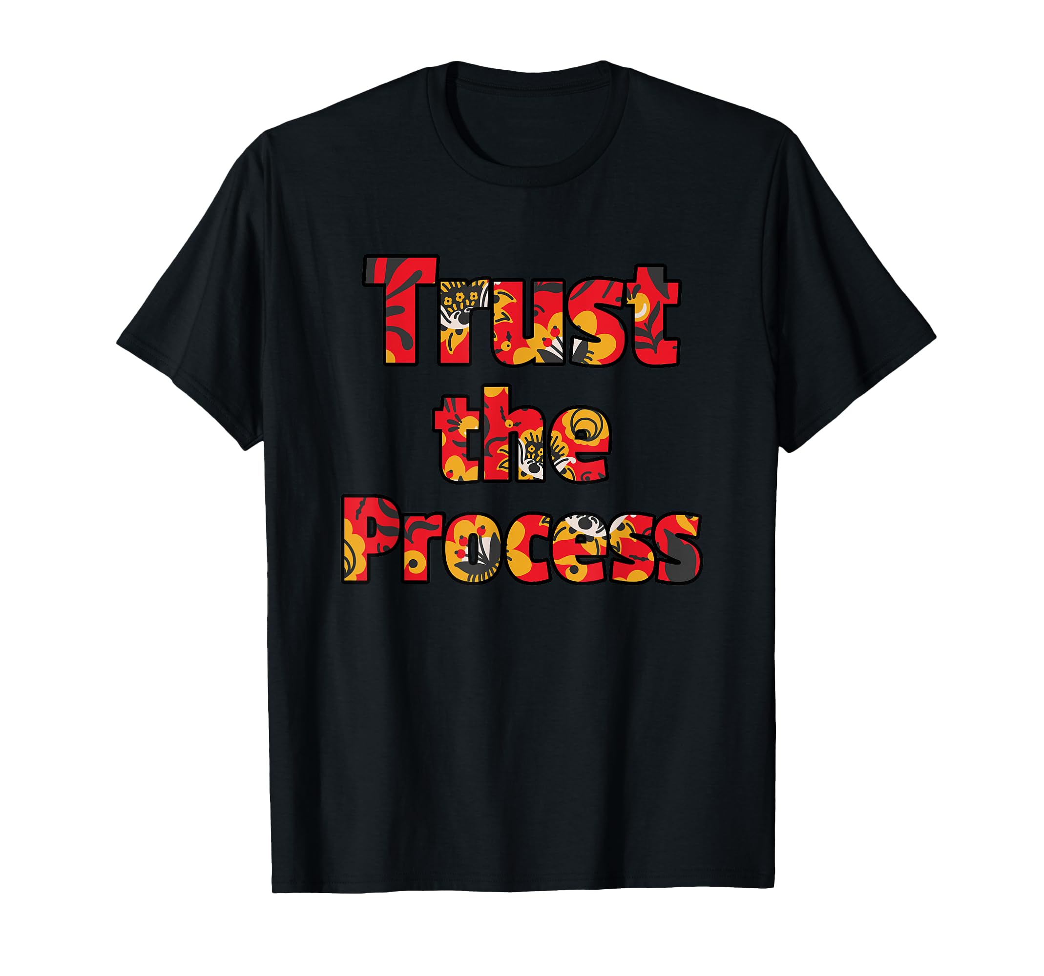 Trust Process Red Floral Recovery T-Shirt - Unique Graphic for Adults - T-Shirt, Sweatshirt, Hoodie