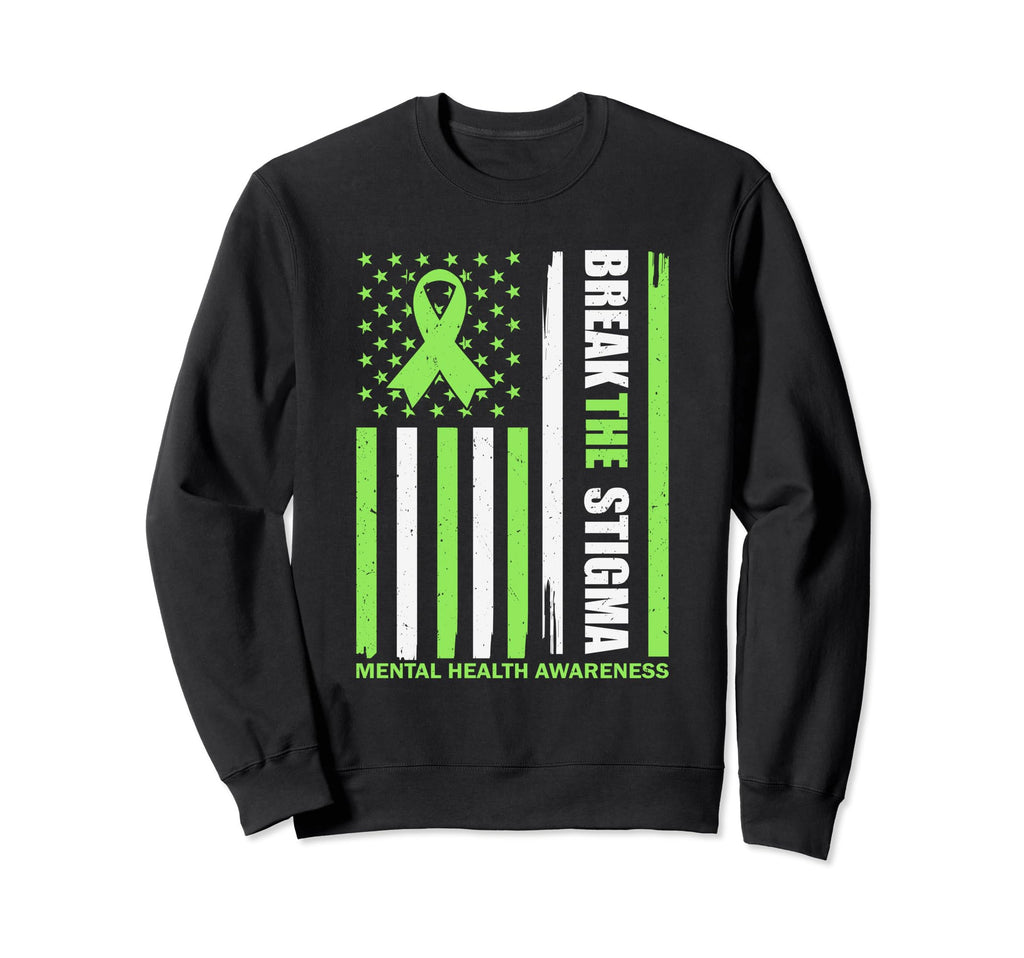 May We Wear Green Break Stigma Us Sweatshirt - Unique Graphic for Adults - T-Shirt, Sweatshirt, Hoodie