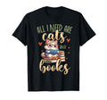 Cats Books Literature Reading Book T-Shirt - Minimalist Print Men Women - T-Shirt, Sweatshirt, Hoodie