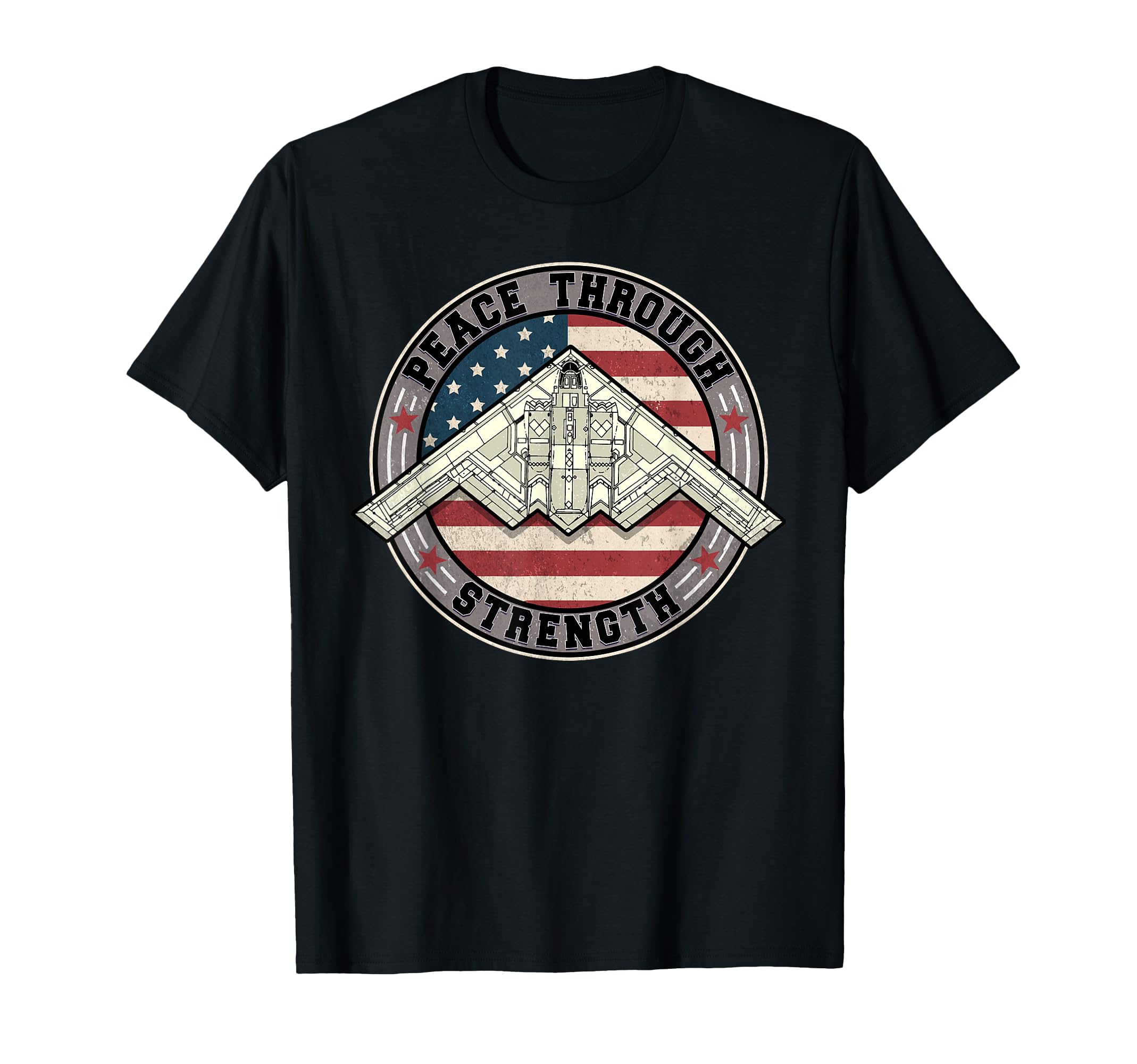Peace Through Strength Distressed T-Shirt - Aesthetic Graphic Men Women - T-Shirt, Sweatshirt, Hoodie