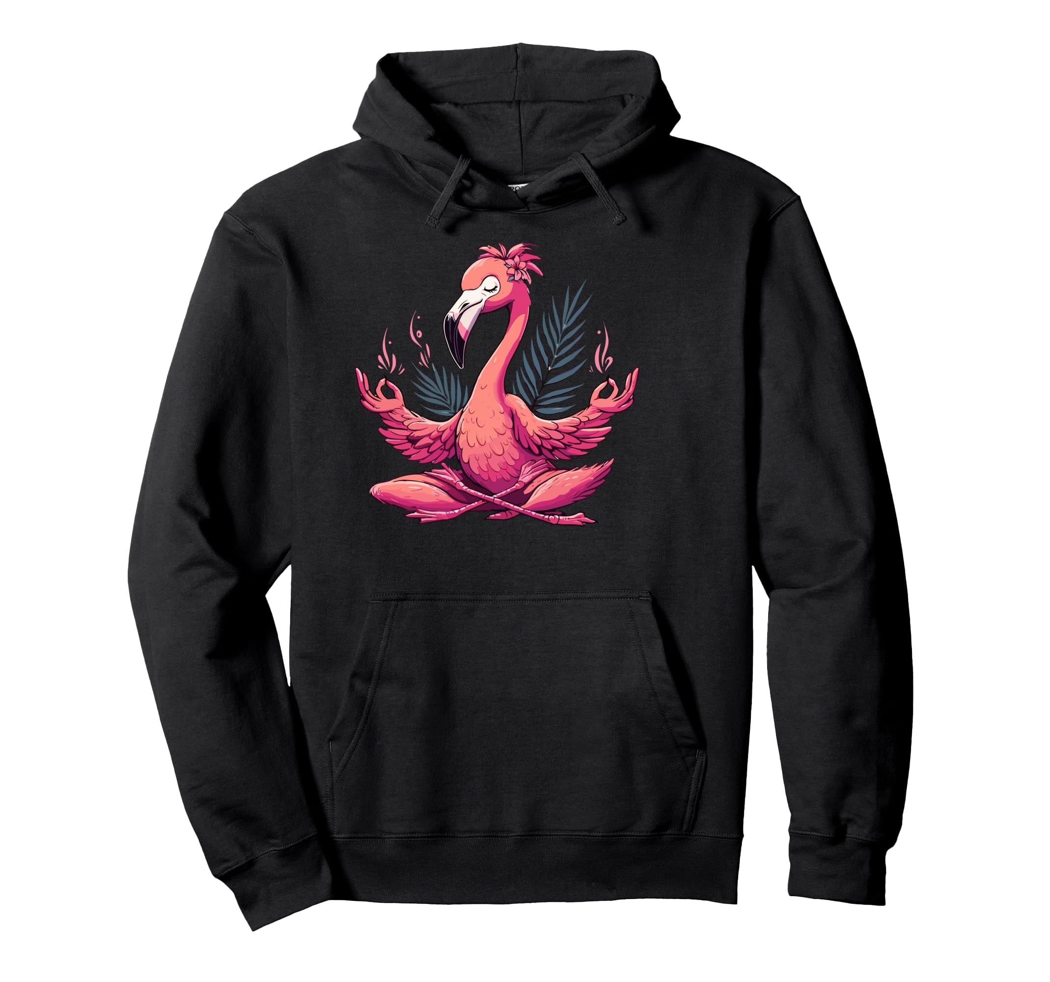 Meditation Flamingo Yoga Pose Relaxing Hoodie - Minimalist Print Men Women - T-Shirt, Sweatshirt, Hoodie