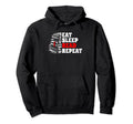 Eat Sleep Read Repeat Book Reading Hoodie - Aesthetic Graphic Unisex - T-Shirt, Sweatshirt, Hoodie