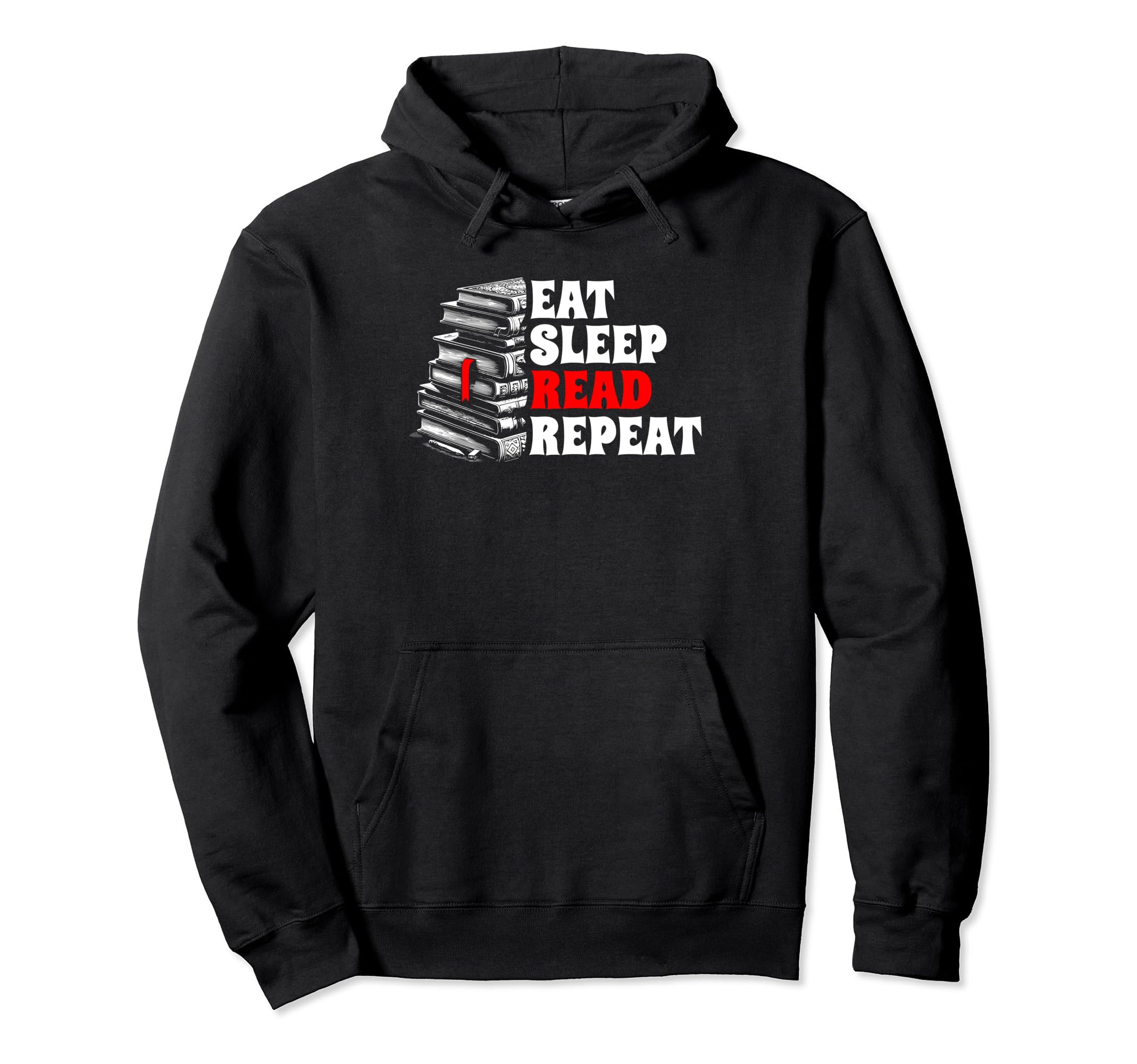 Eat Sleep Read Repeat Book Reading Hoodie - Aesthetic Graphic Unisex - T-Shirt, Sweatshirt, Hoodie