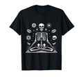 Meditation Skeleton Yoga Pose T-Shirt - Minimalist Print Men Women - T-Shirt, Sweatshirt, Hoodie
