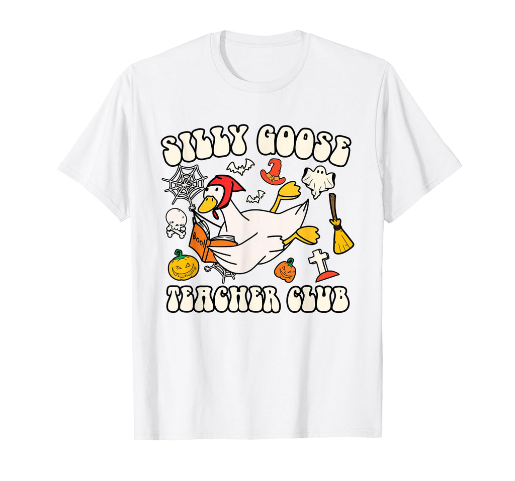 Silly Goose Teacher Club Halloween T-Shirt - Minimalist Print for Adults - T-Shirt, Sweatshirt, Hoodie