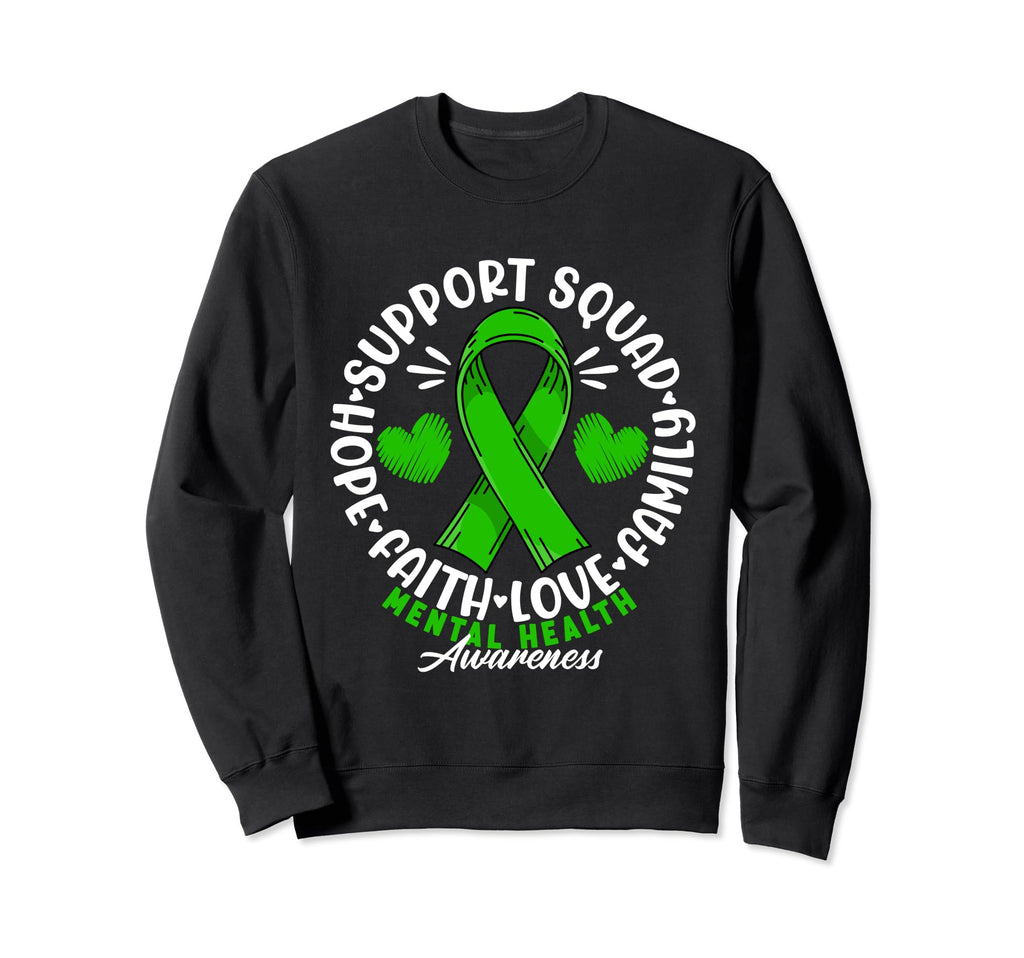 Support Awareness Squad I Depression Sweatshirt - Unique Graphic Unisex - T-Shirt, Sweatshirt, Hoodie