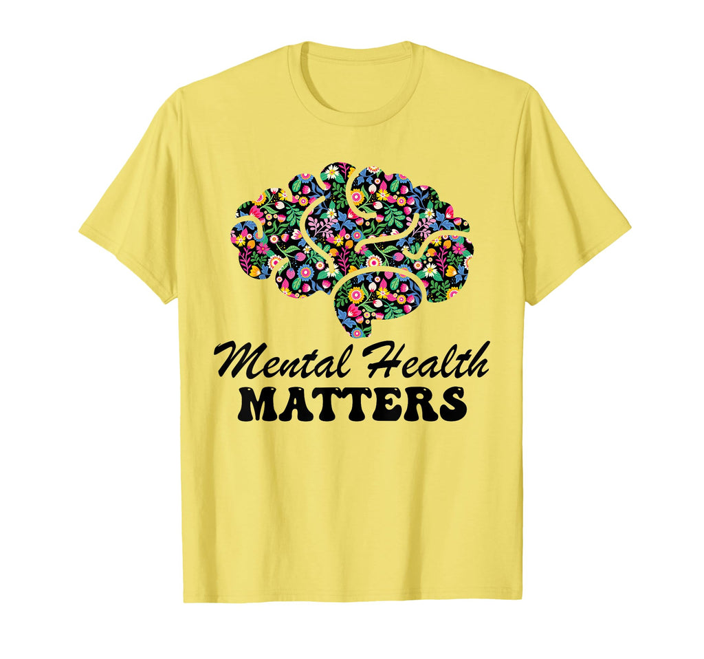 Yellow Mental Health Awareness Mental T-Shirt - Trendy Graphic for Adults - T-Shirt, Sweatshirt, Hoodie