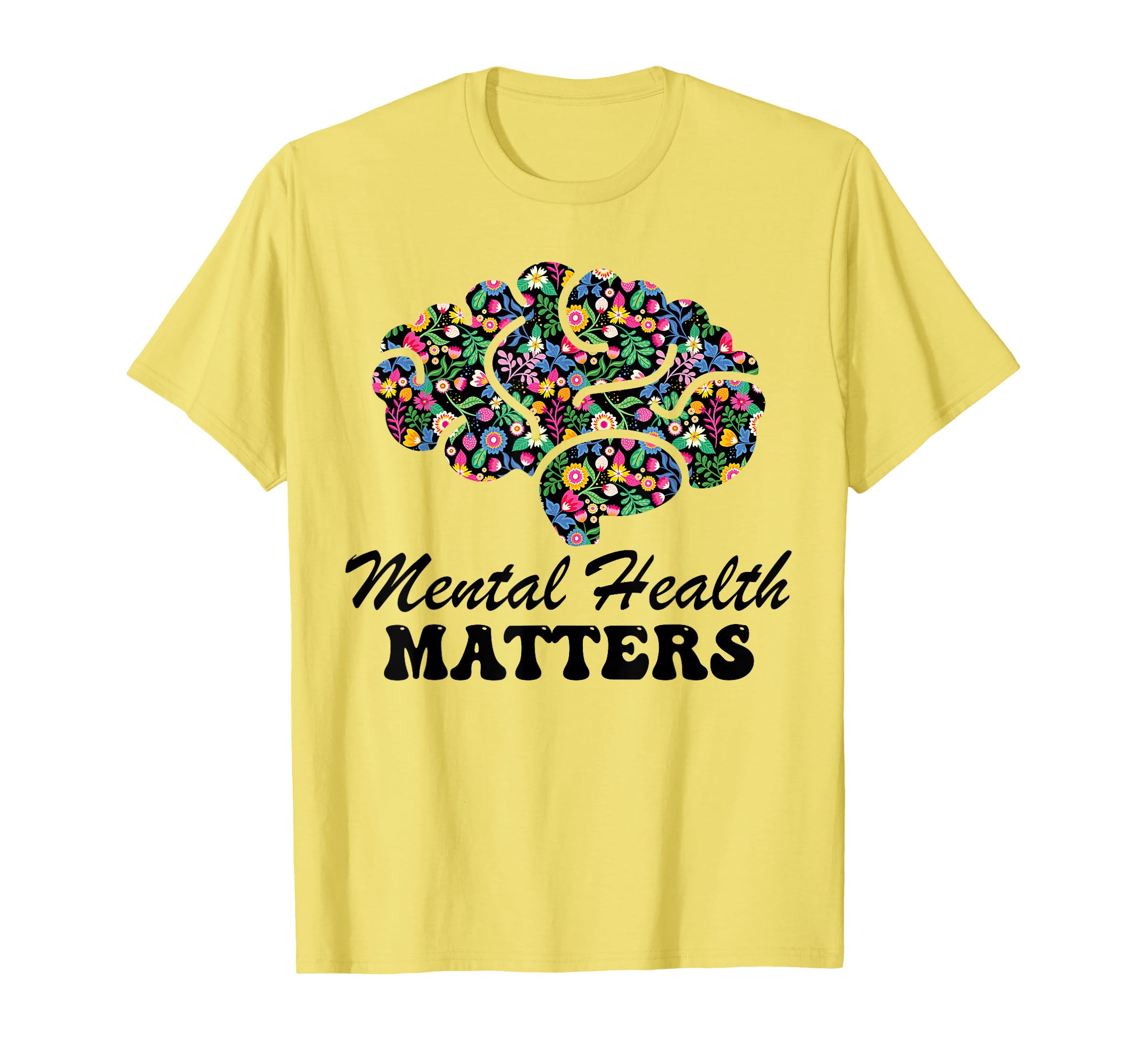Yellow Mental Health Awareness Mental T-Shirt - Trendy Graphic for Adults - T-Shirt, Sweatshirt, Hoodie