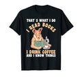 Coffee Dog Book Reading T-Shirt - Casual Everyday Wear for Adults - T-Shirt, Sweatshirt, Hoodie