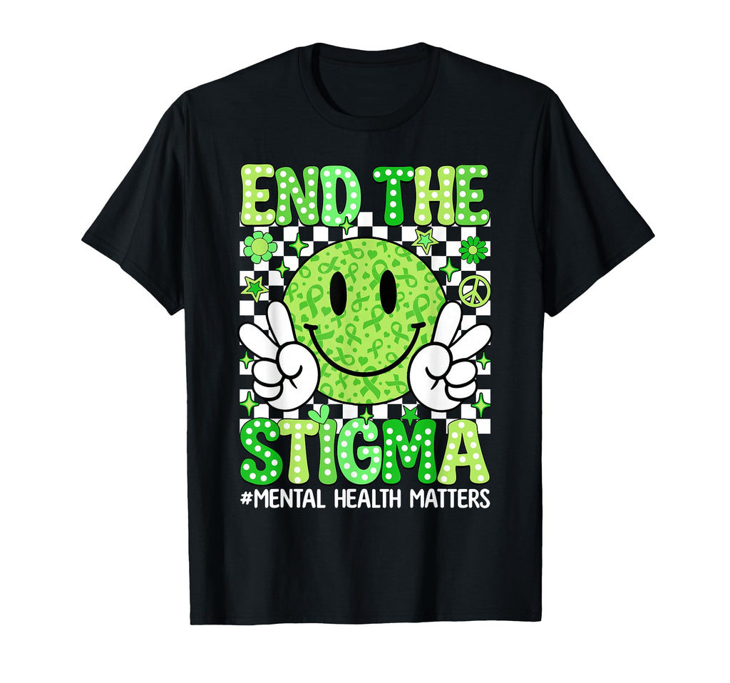 End Stigma Mental Health Matters Awareness T-Shirt - Unique Graphic Unisex - T-Shirt, Sweatshirt, Hoodie