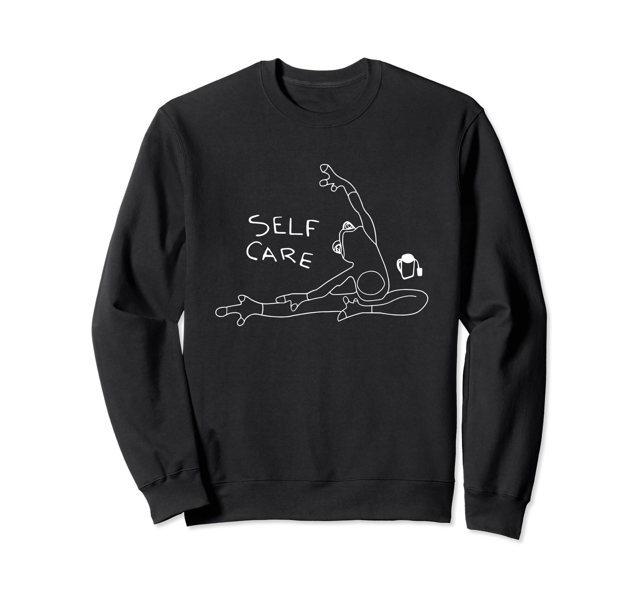Self Care Frog Drinking Tea Sweatshirt - Casual Everyday Wear for Adults - T-Shirt, Sweatshirt, Hoodie