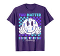 You Matter Teal Purple Ribbon T-Shirt - Custom Art Print for Adults - T-Shirt, Sweatshirt, Hoodie