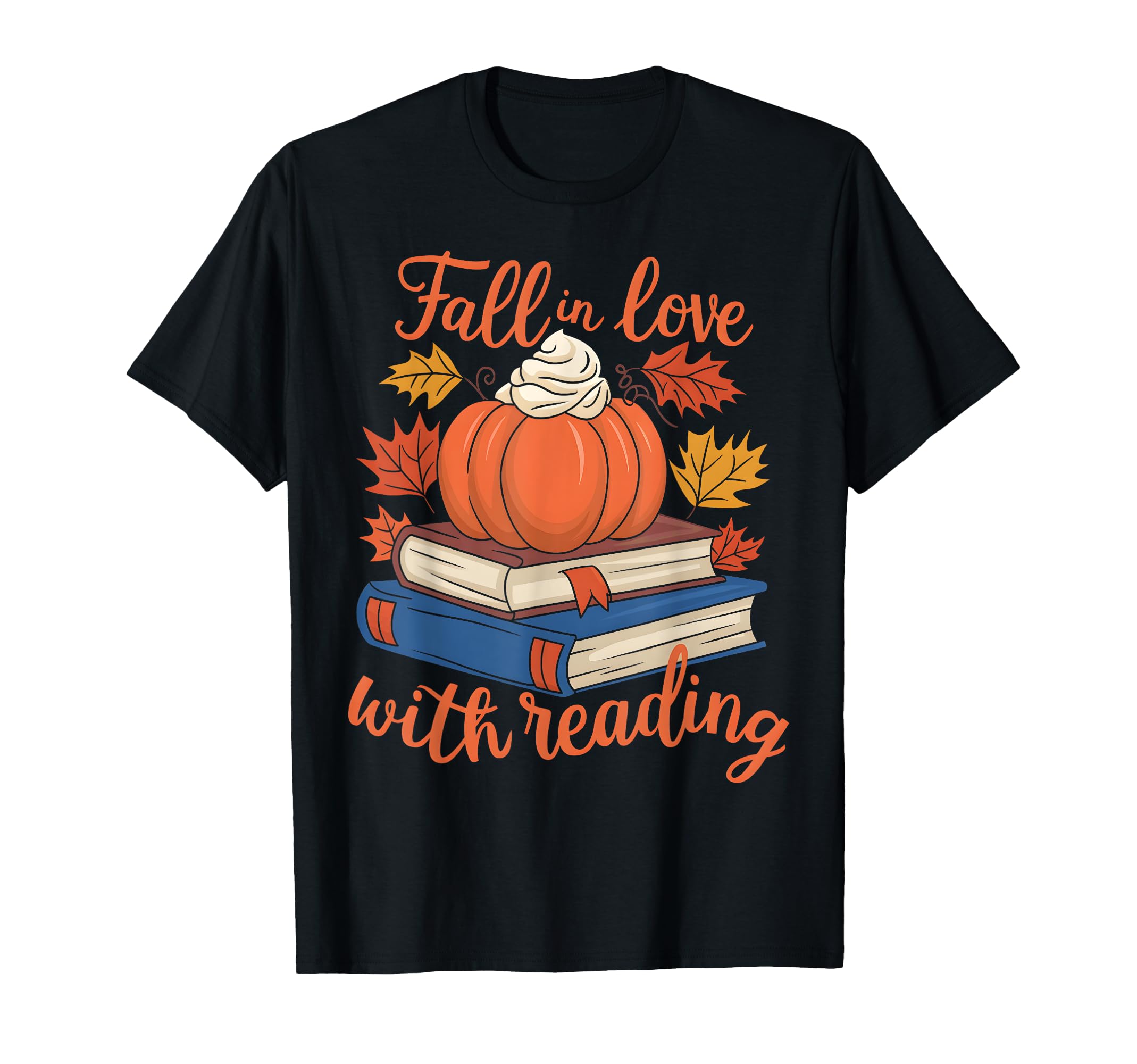 Funny Fall Reading Book Lover Pumpkin T-Shirt - Aesthetic Graphic Unisex - T-Shirt, Sweatshirt, Hoodie