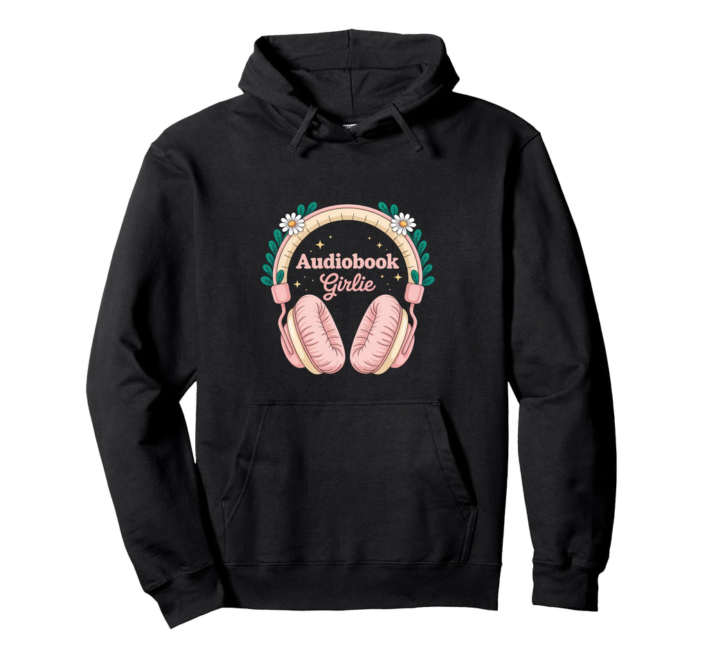 Audiobook Girlie Headphones Book Hoodie - Aesthetic Graphic Men Women - T-Shirt, Sweatshirt, Hoodie