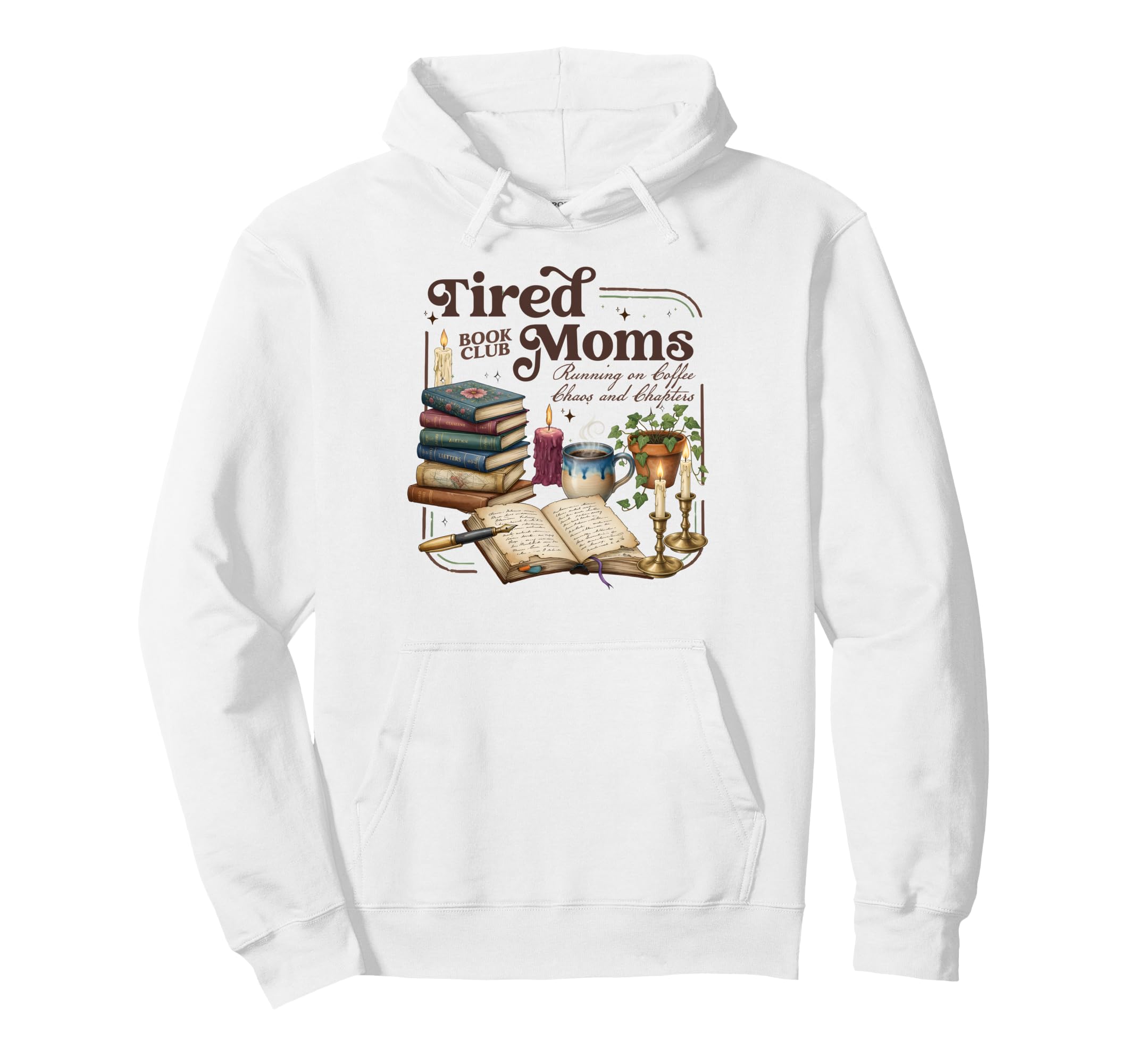 Mom Life Motherhood Book Reading Hoodie - Aesthetic Graphic Men Women - T-Shirt, Sweatshirt, Hoodie