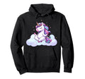 Meditation Unicorn Yoga Pose Relaxing Hoodie - Minimalist Print Men Women - T-Shirt, Sweatshirt, Hoodie