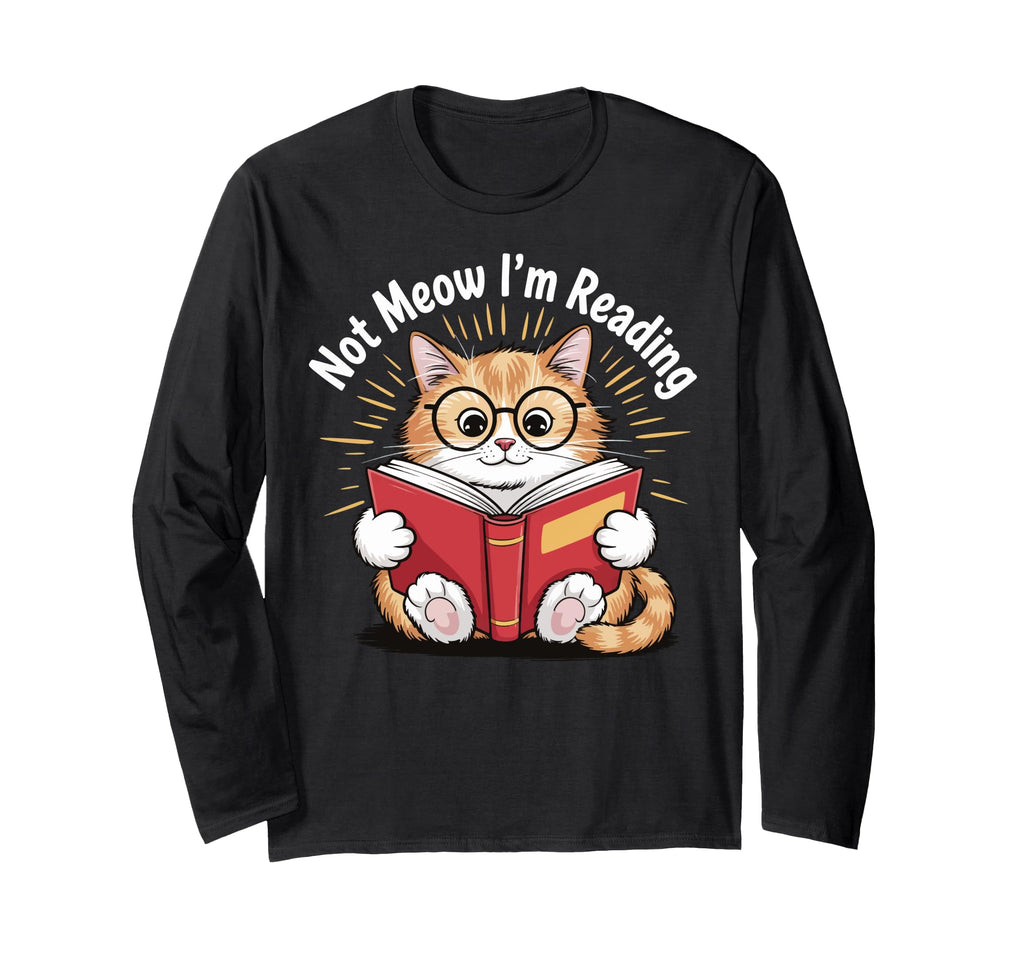 Cat Bookworm Bibliophile Reader Book T-Shirt - Graphic Print Men Women - T-Shirt, Sweatshirt, Hoodie