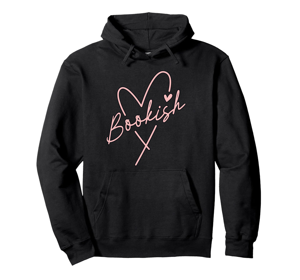Bookish Trendy Heart Book Lover Hoodie - Novelty Apparel Men Women - T-Shirt, Sweatshirt, Hoodie