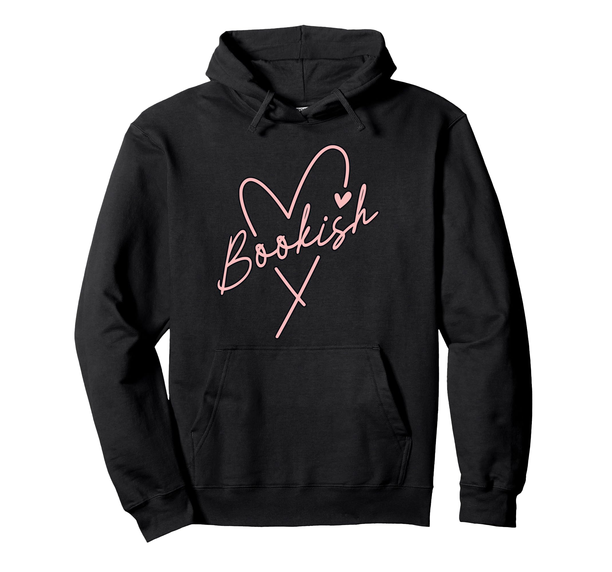 Bookish Trendy Heart Book Lover Hoodie - Novelty Apparel Men Women - T-Shirt, Sweatshirt, Hoodie