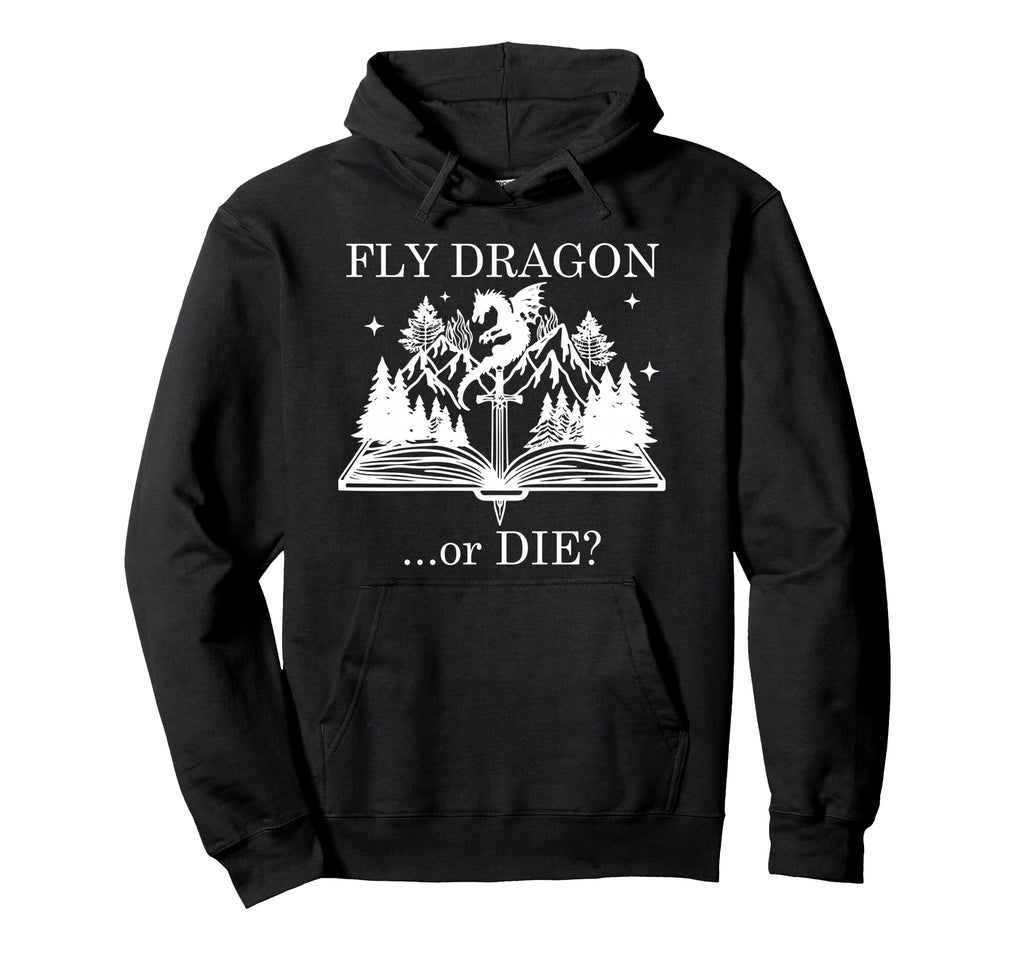Book Dragon Fly Dragon Or Die Dragon Hoodie - Custom Art Print Unisex - T-Shirt, Sweatshirt, Hoodie
