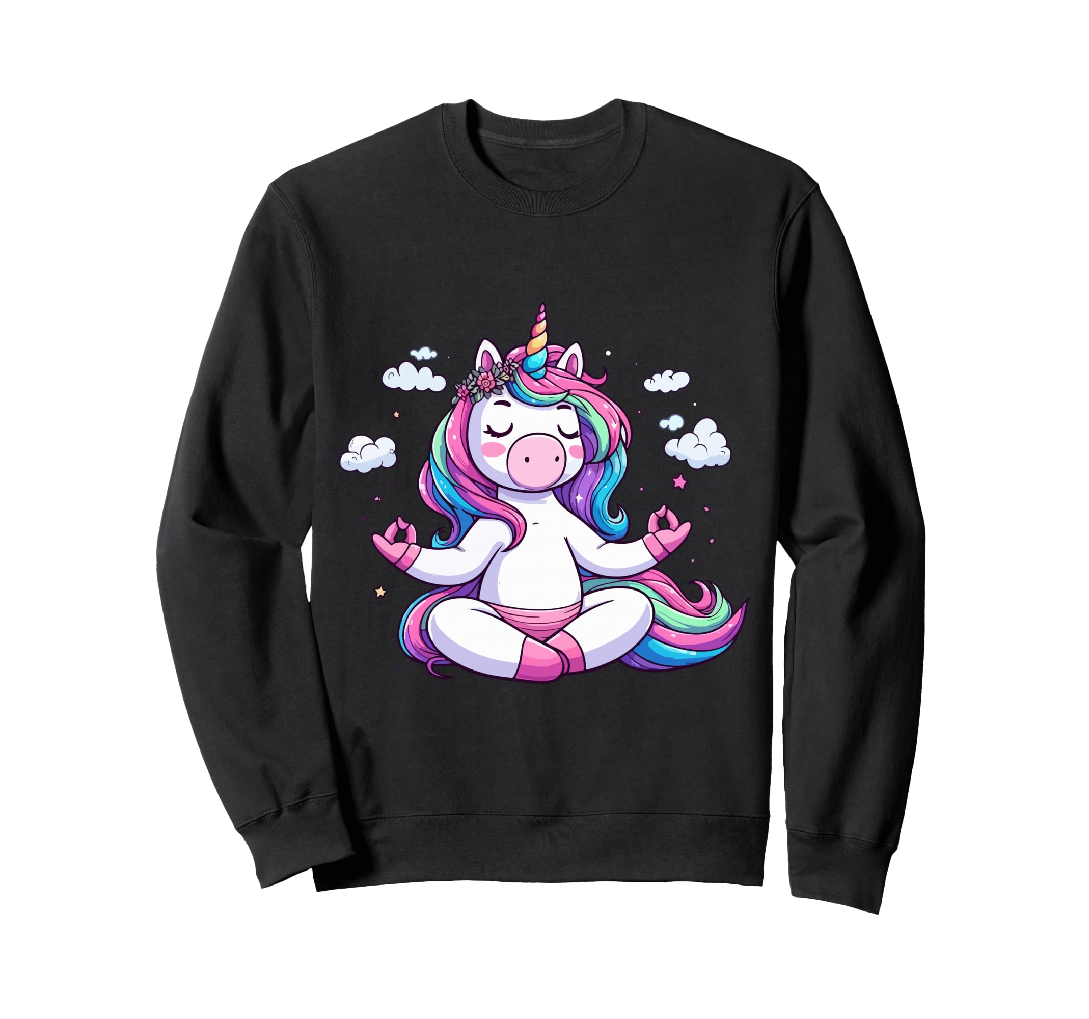 Meditation Unicorn Yoga Pose Sweatshirt - Casual Everyday Wear for Adults - T-Shirt, Sweatshirt, Hoodie