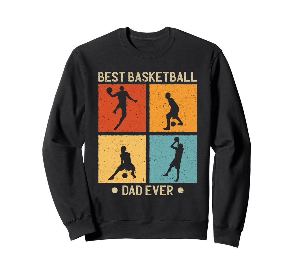 Fathers Day Best Basketball Dad Sweatshirt - Minimalist Print for Adults - T-Shirt, Sweatshirt, Hoodie