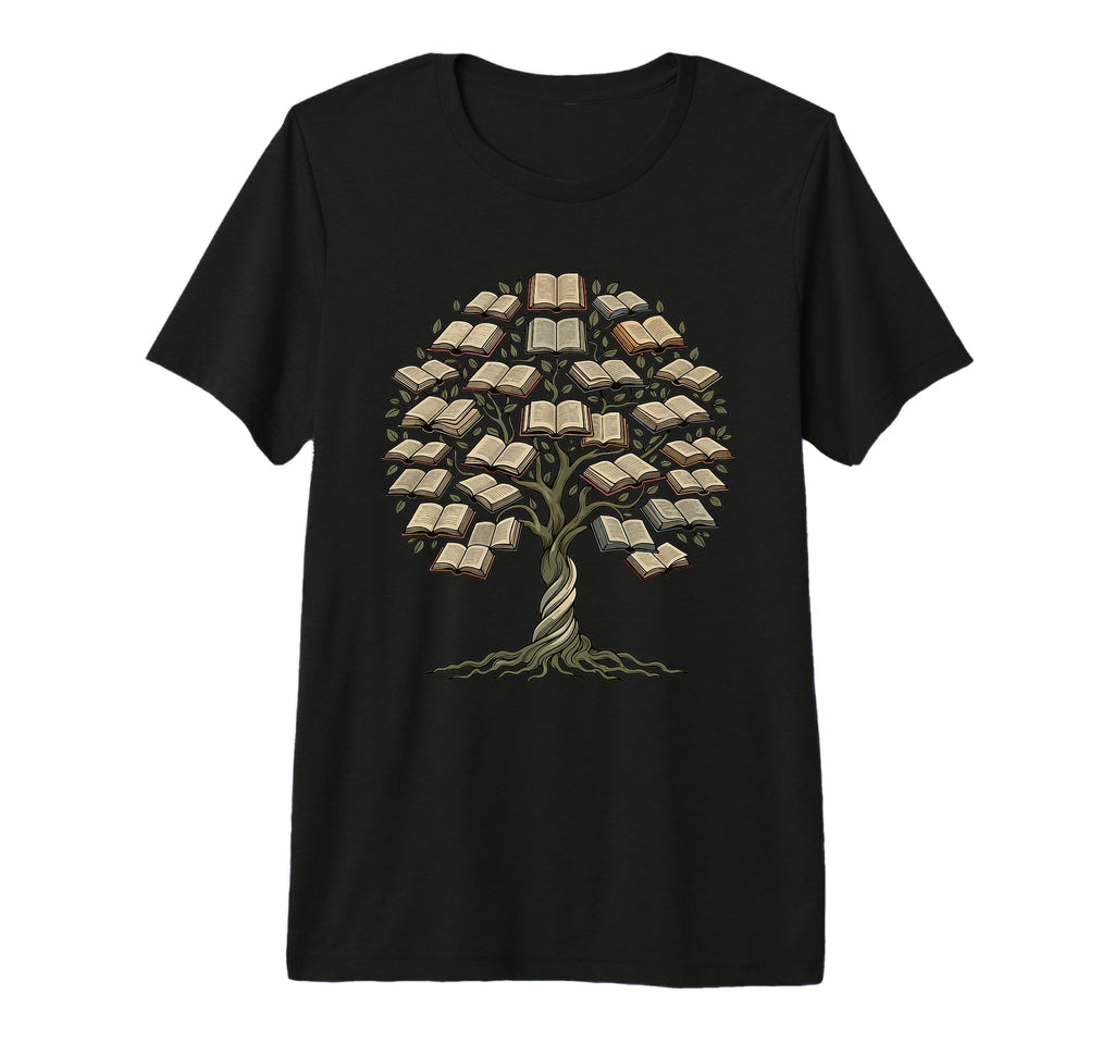 Knowledge Growth Tree Bibliophile Book T-Shirt - Streetwear Style Unisex - T-Shirt, Sweatshirt, Hoodie