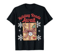 Holiday Reads Await Book Lover T-Shirt - Minimalist Print Men Women - T-Shirt, Sweatshirt, Hoodie