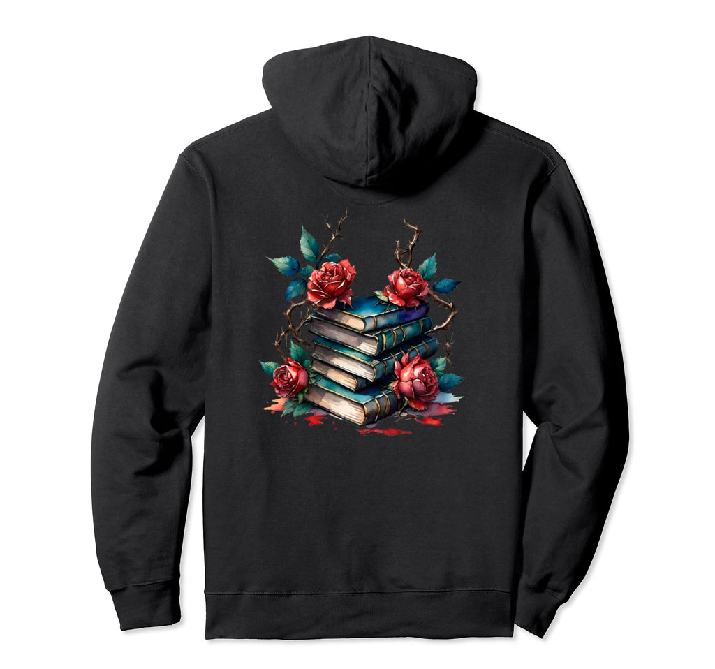 Book Worm Book Stack Reading Addict Hoodie - Trendy Graphic for Adults - T-Shirt, Sweatshirt, Hoodie