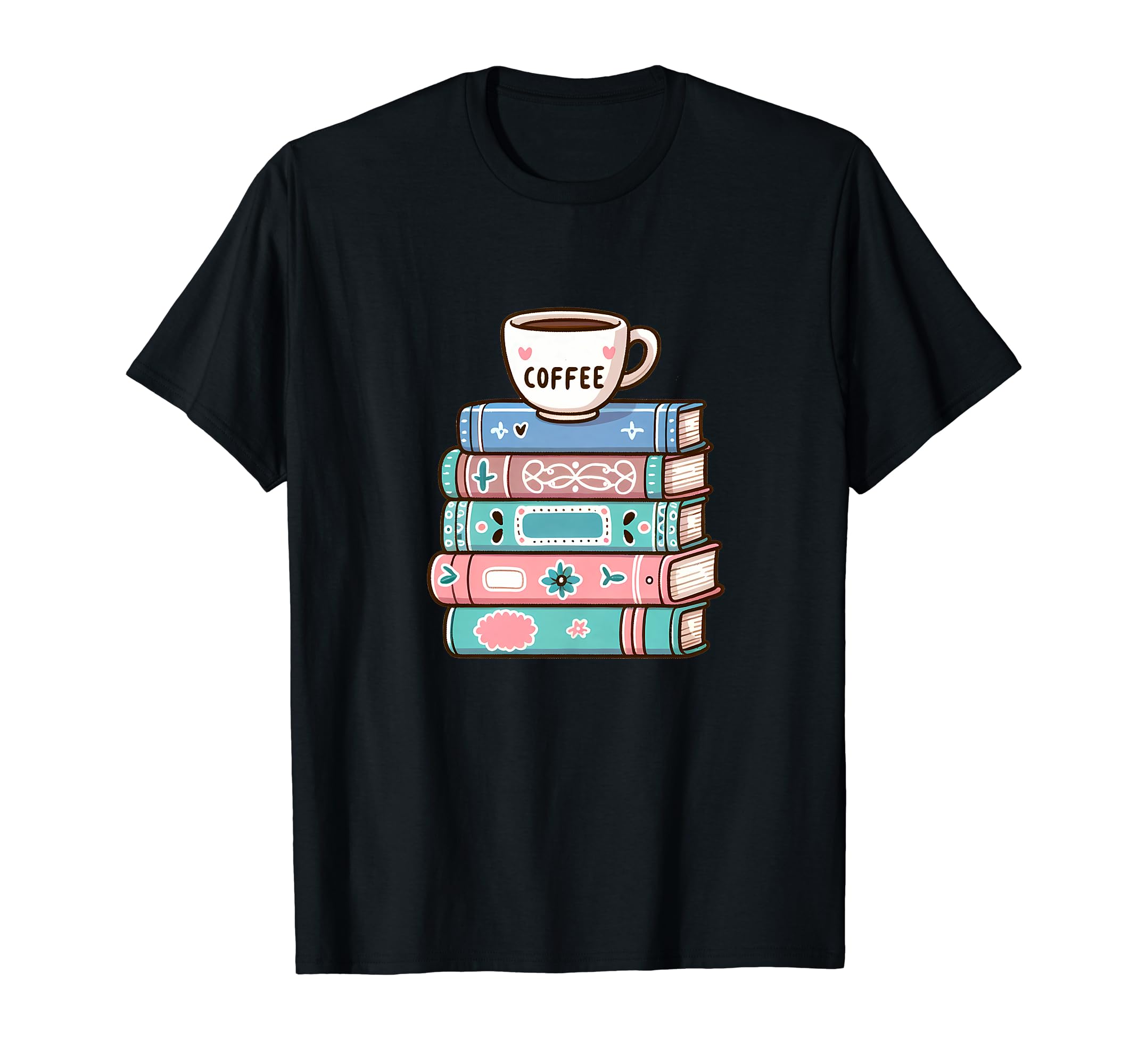Coffee Lover Books And Coffee Reader T-Shirt - Custom Art Print for Adults - T-Shirt, Sweatshirt, Hoodie