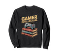 Gamer Intellectual Controller Books Sweatshirt - Graphic Print Men Women - T-Shirt, Sweatshirt, Hoodie