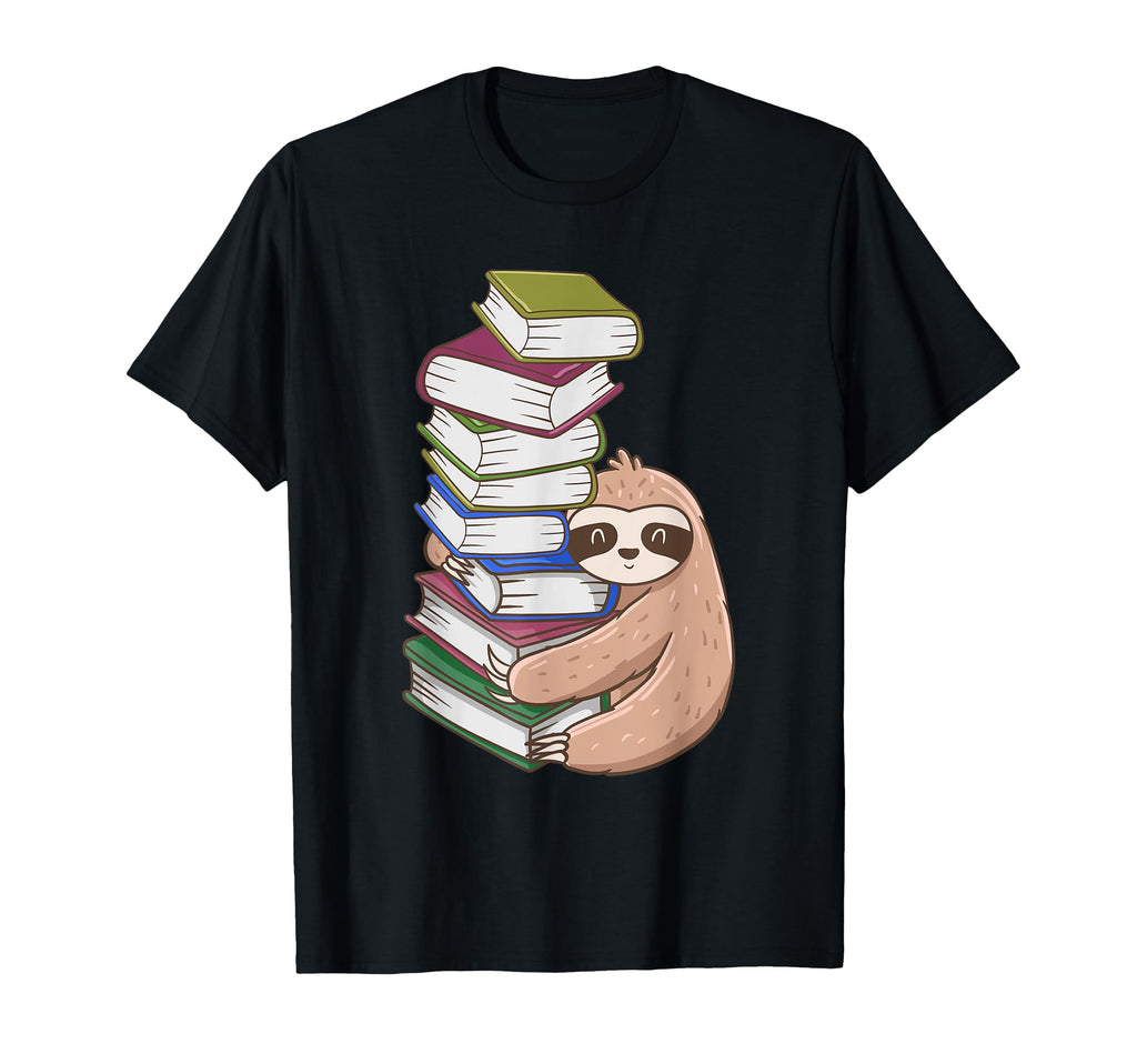 Sloth Reading Books Librarian Gifts T-Shirt - Streetwear Style Men Women - T-Shirt, Sweatshirt, Hoodie