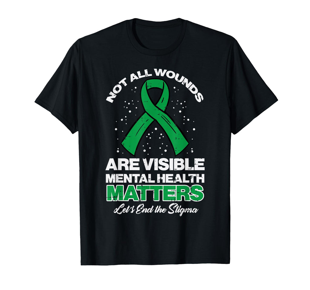 Not All Wounds Visible Mental T-Shirt - Aesthetic Graphic for Adults - T-Shirt, Sweatshirt, Hoodie