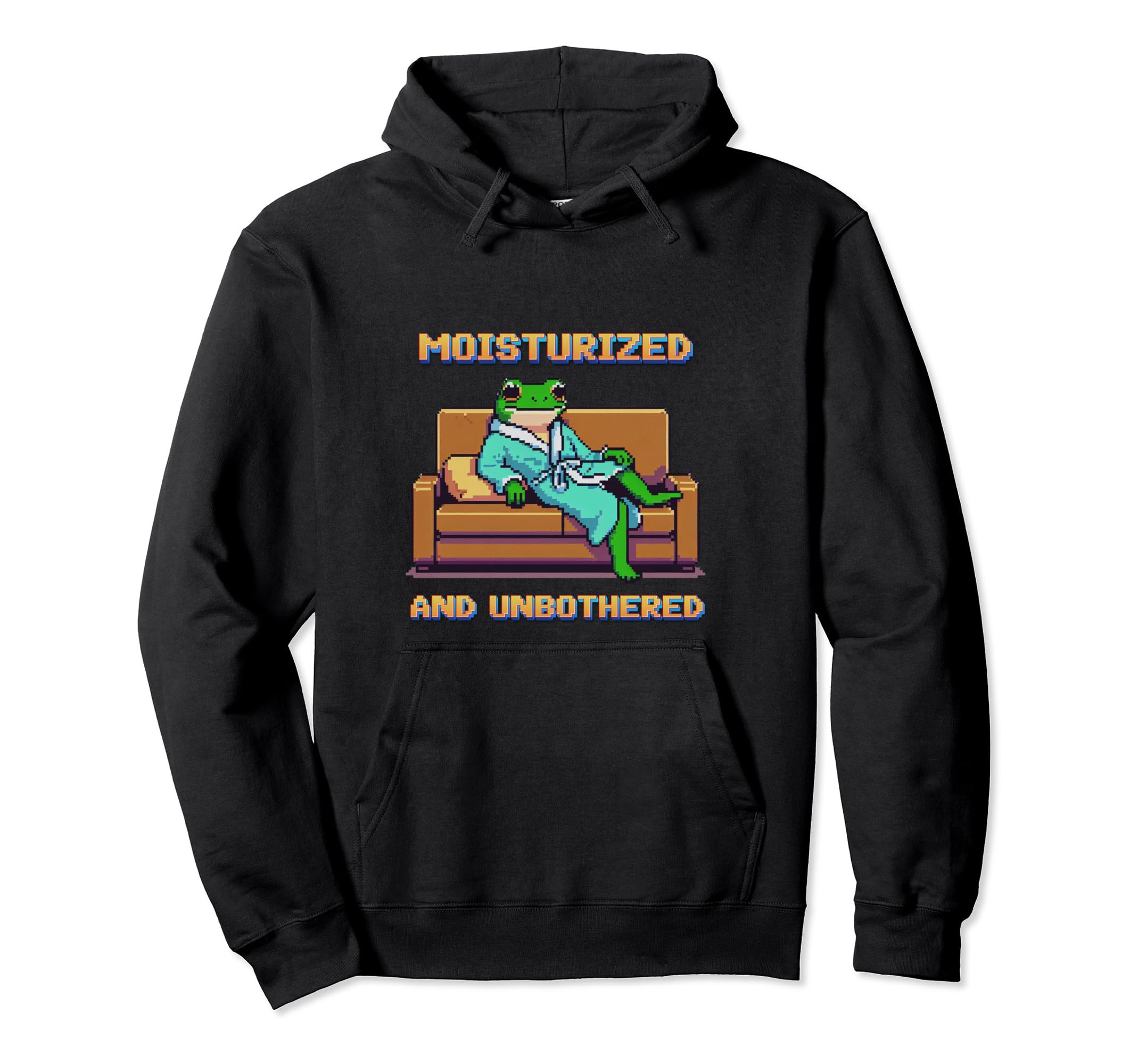Funny Frog Meme Moisturized Unbothered Hoodie - Unique Graphic Men Women - T-Shirt, Sweatshirt, Hoodie