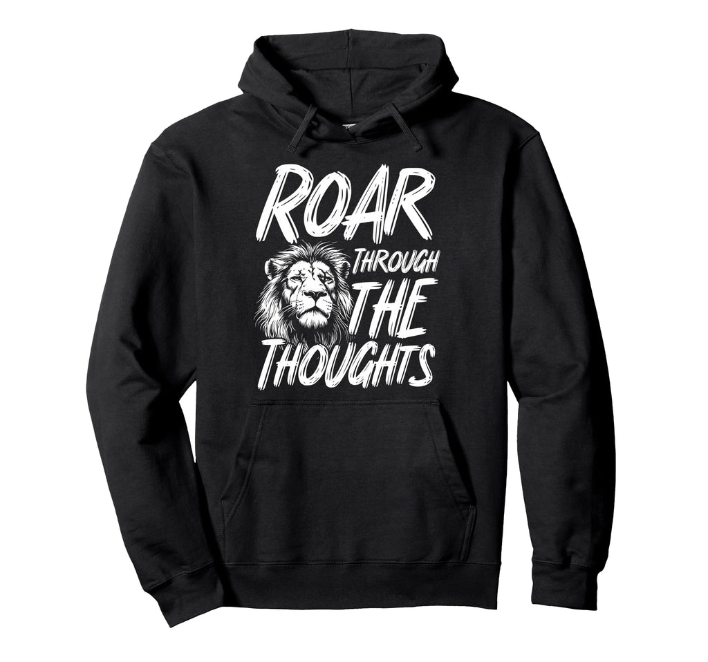 Bold Lion Overthinkers And Mental Hoodie - Aesthetic Graphic for Adults - T-Shirt, Sweatshirt, Hoodie