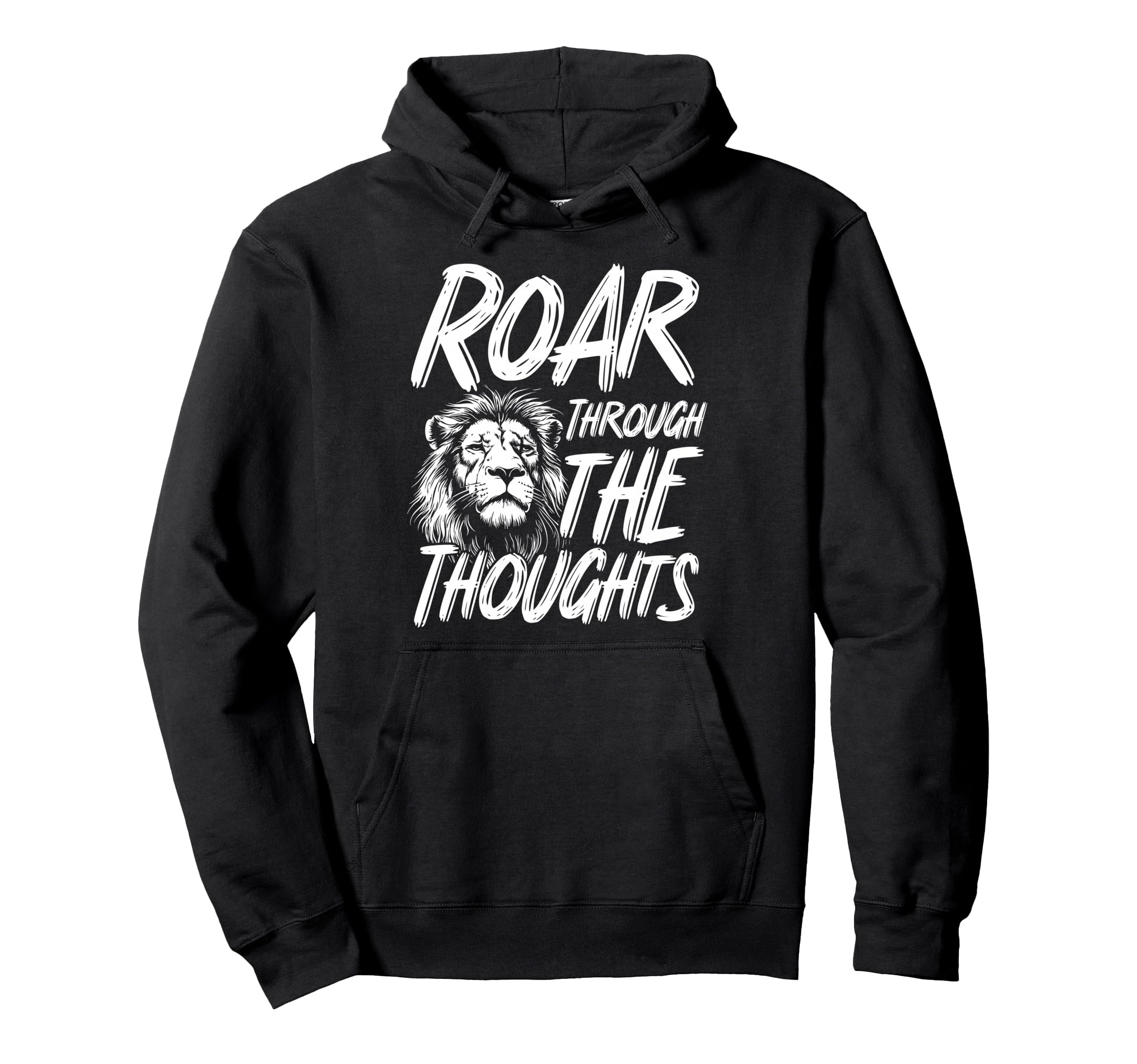 Bold Lion Overthinkers And Mental Hoodie - Aesthetic Graphic for Adults - T-Shirt, Sweatshirt, Hoodie