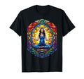 Stained Glass Namaste Spiritual T-Shirt - Fun Novelty Design Men Women - T-Shirt, Sweatshirt, Hoodie