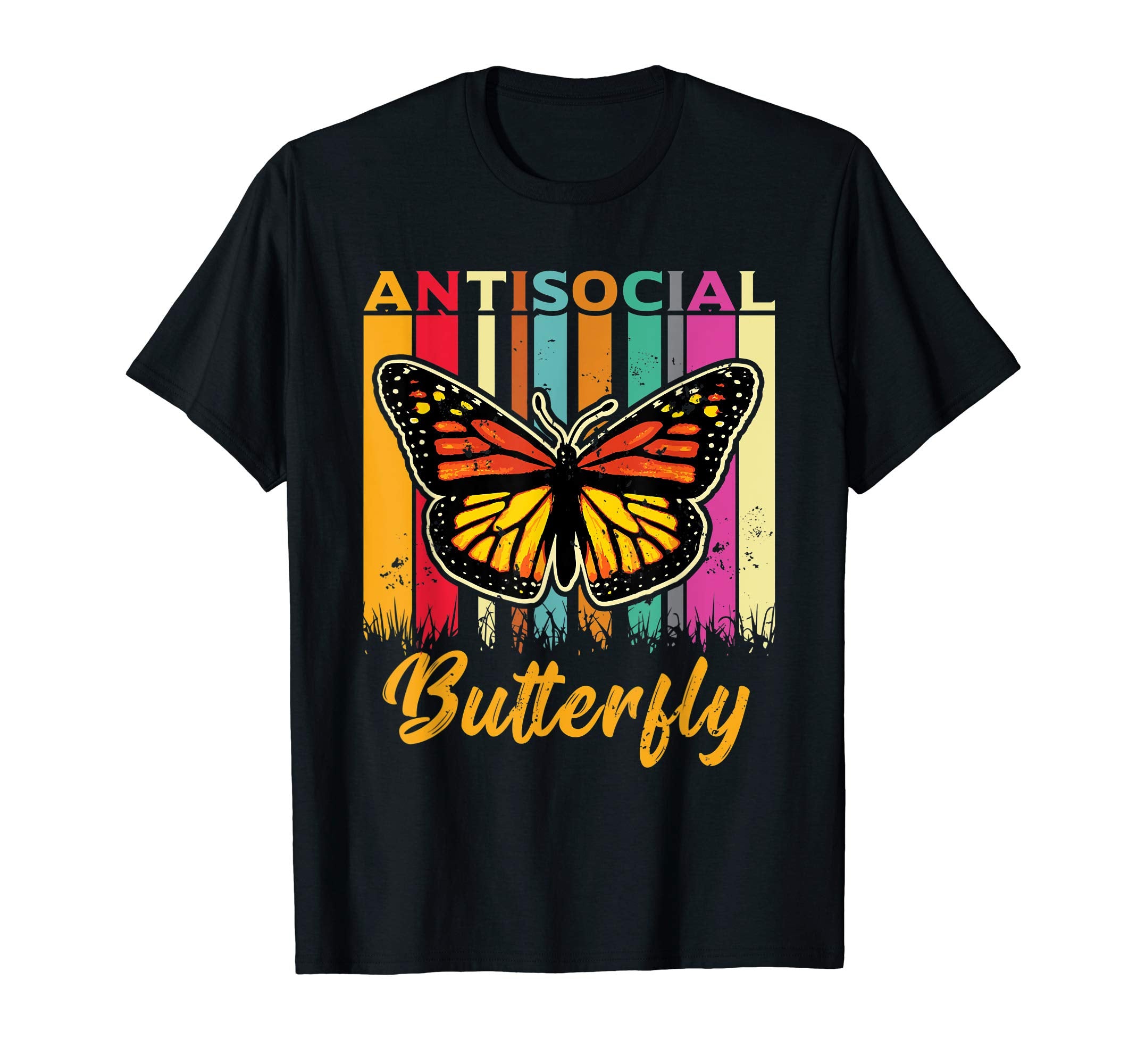 Antisocial Monarch Butterfly Lover T-Shirt - Custom Art Print for Adults - T-Shirt, Sweatshirt, Hoodie