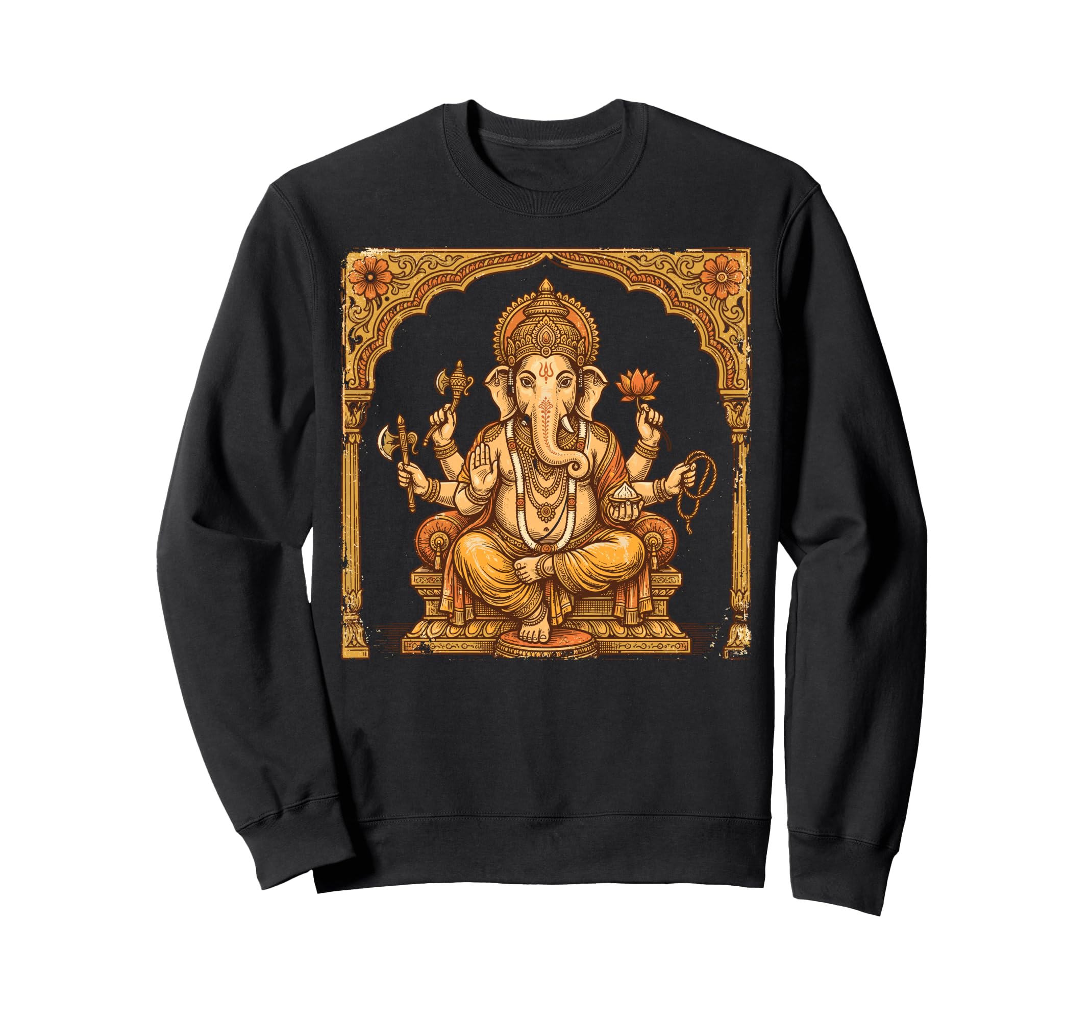 Ganesha Yoga Mandala Meditation Sweatshirt - Novelty Apparel Unisex - T-Shirt, Sweatshirt, Hoodie