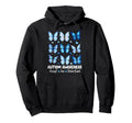 April We Wear Blue Butterfly Autism Hoodie - Fun Novelty Design Unisex - T-Shirt, Sweatshirt, Hoodie