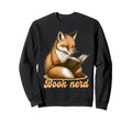 Book Lover Bookish Fox Reading Sweatshirt - Fun Novelty Design Men Women - T-Shirt, Sweatshirt, Hoodie
