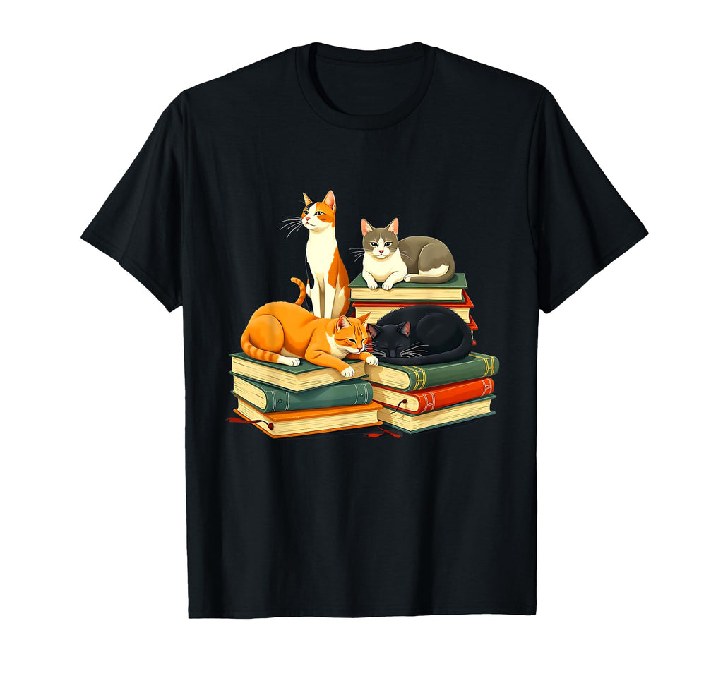 Bookish Cat Lover Reading Squad T-Shirt - Fun Novelty Design for Adults - T-Shirt, Sweatshirt, Hoodie