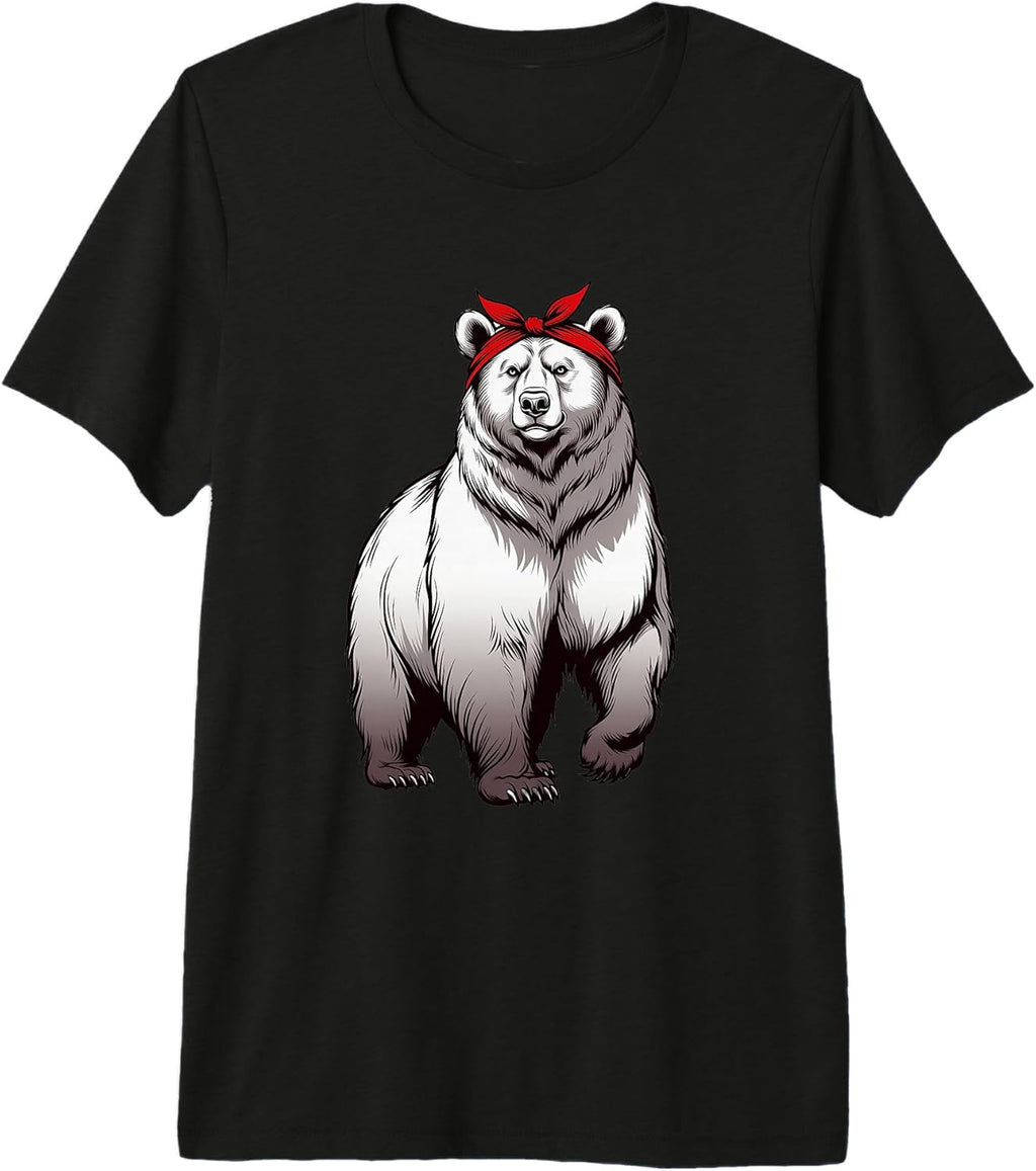 Bear With Red Bandana For Bears Lovers Unisex T-shirt, Sweatshirt, Hoodie, Long Sleeve Tee - T-Shirt, Sweatshirt, Hoodie