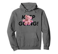 Teddy Bear Keep Going Illustration Hoodie - Aesthetic Graphic for Adults - T-Shirt, Sweatshirt, Hoodie