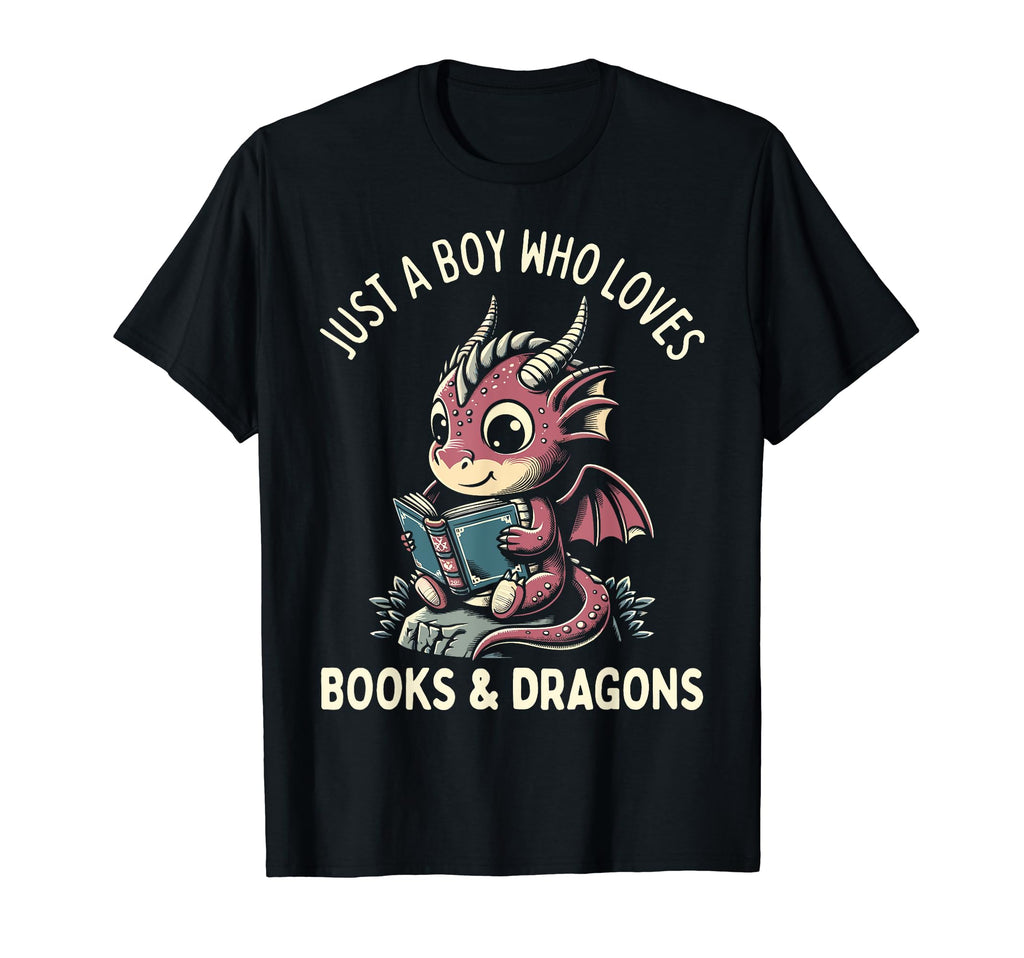 Just Who Loves Books And Dragons T-Shirt - Unique Graphic for Adults - T-Shirt, Sweatshirt, Hoodie