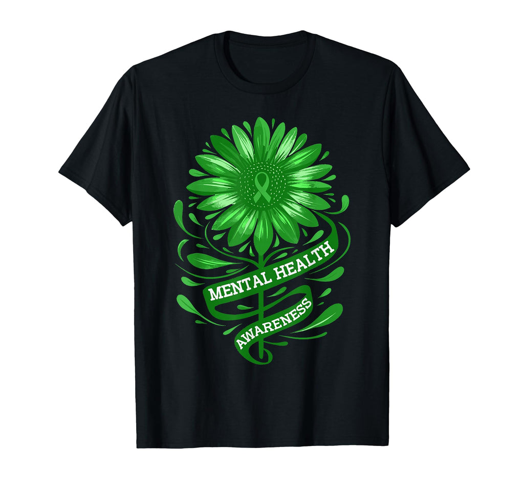 Mental Health Awareness Green T-Shirt - Novelty Apparel Men Women - T-Shirt, Sweatshirt, Hoodie